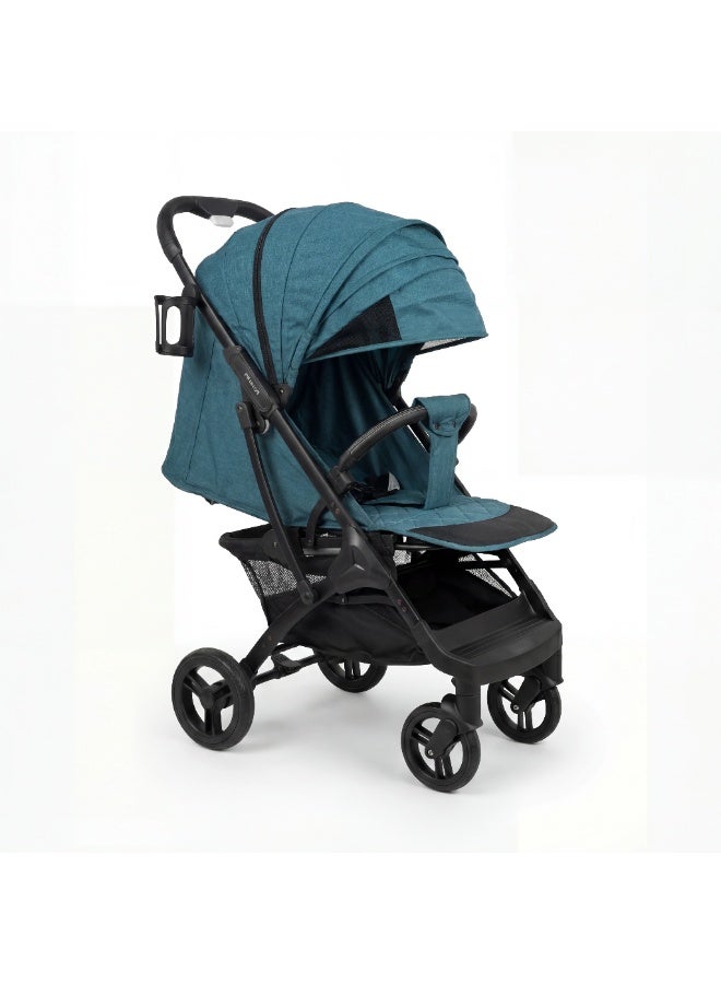 Nobumi Ultra-Lightweight Aluminum Premium Baby Stroller – All-Wheel Independent Suspension, 360° Swivel Rubber Tires, & Integrated Travel Trolley System - Image 1